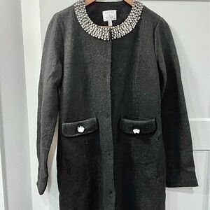 Antoni & Alison 100% wool pearl coat